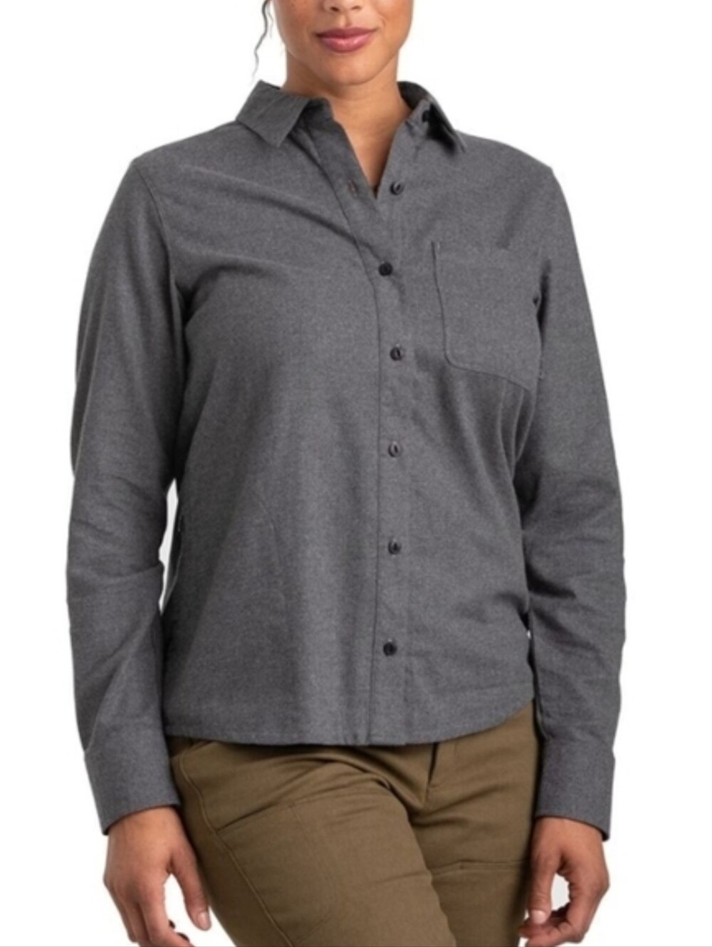 Outdoor Research Sandpoint Flannel Shirt Gray Size Medium